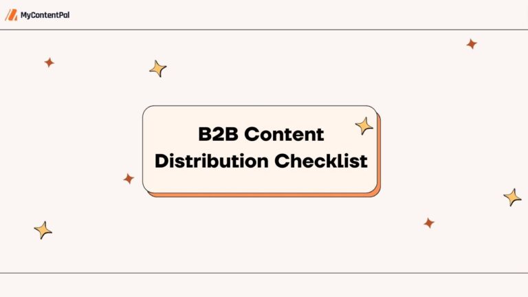 B2B Content Distribution Checklist