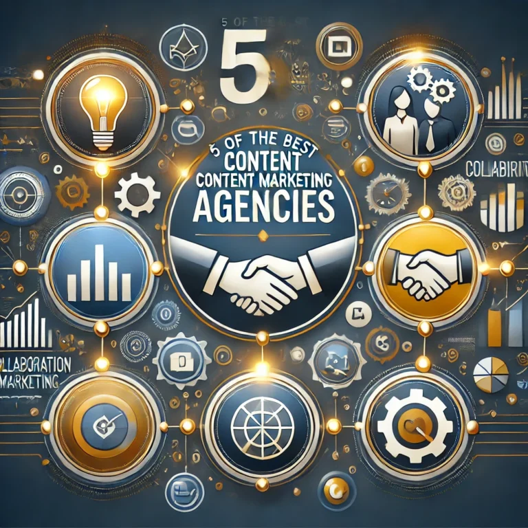 graphic of the 5 best content marketing agencies